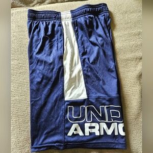 YM Under Armour Navy Basketball Shorts